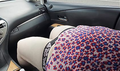 Sexy Big Ass Milf Mom With Big Tits Caught Masturbating Publicly In Car (Thick White Girl Masturbating) SSBBW Pawg Milf